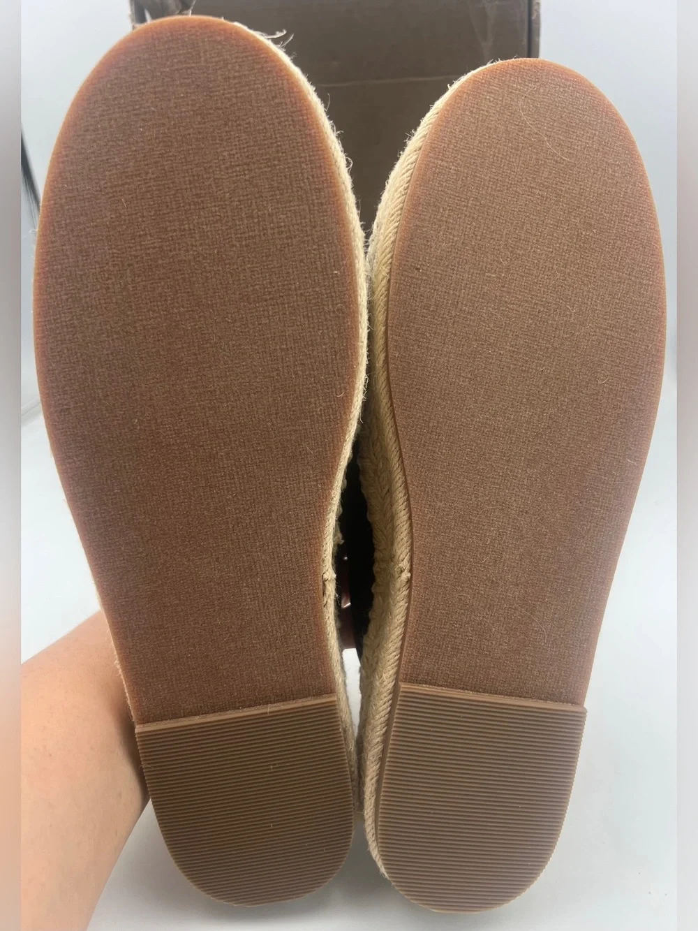 Linea Paolo Shiloh Bamboo Espadrille Mules Black w/Nappa Leather Trim Size 9 NWB
